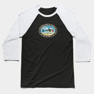 Town Neck Beach, Sandwich, Massachusetts (Cape Cod) Great White Shark Baseball T-Shirt